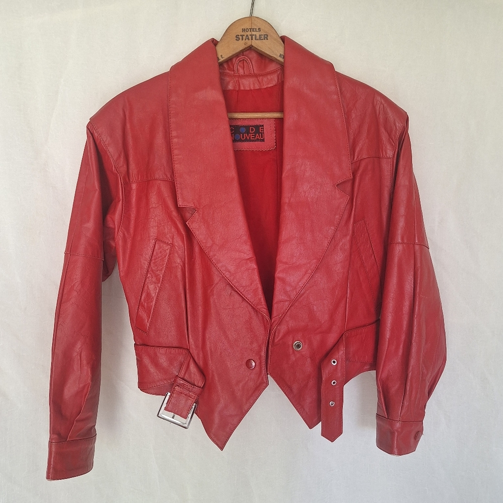 Code Nouveau Vintage Leather Jacket Size S